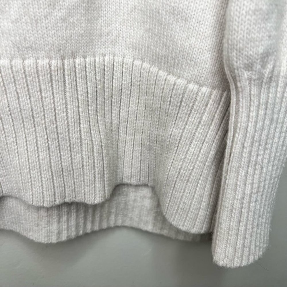 H&m Cream Wool Blend Scoop Neck Sweater Size L - Picture 4 of 10